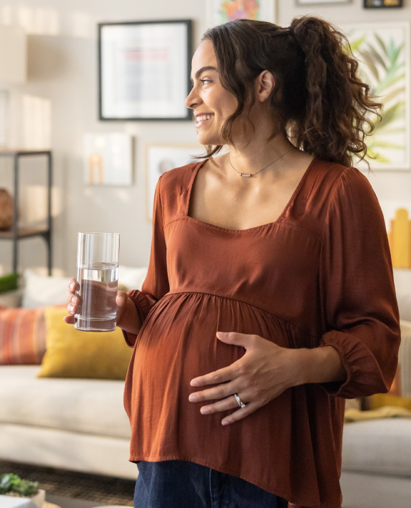Pregnant woman standing